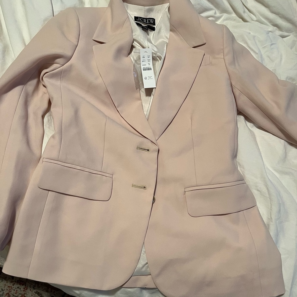 J. Crew Petite Willa blazer in city crepe, raw cashew, 0P